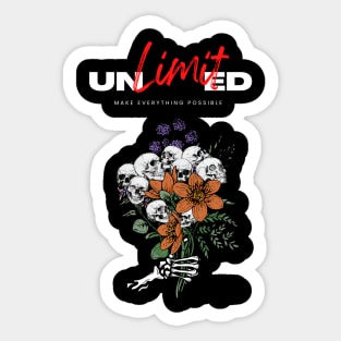 Unlimited funny t-shirt Sticker
